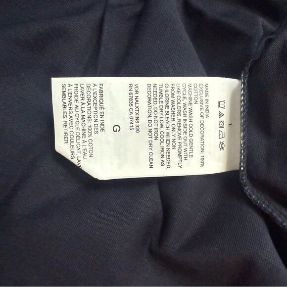 Nautica Blue Short Sleeve Tee 4NV Navy Crew Neck T-Shirt Men’s Size Large - Picture 5 of 6